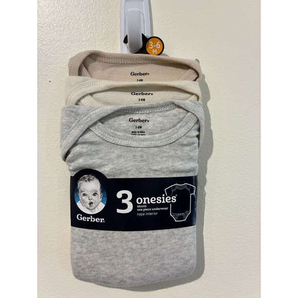 Gerber Other - NWT Gerber 3-Pack Neutral Bodysuits - 3-6M